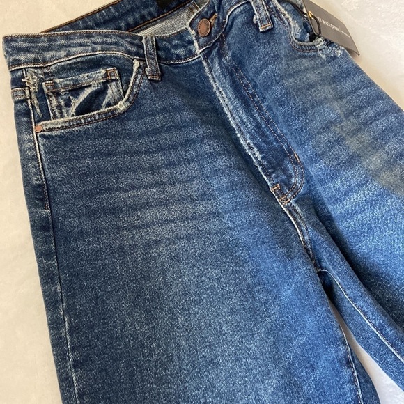 Just Black Denim High Rise Vintage Straight Leg Raw Hem MP&Co. Boutique NWT 31 - Picture 16 of 16